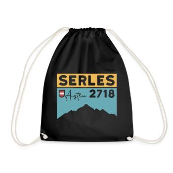 Serles Hike Innsbruck High Altar of Tyrol - Drawstring Bag - black - Front