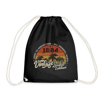 Vintage 1984 Anniversaire Rétro 1984 - Sac de sport léger - noir - Devant
