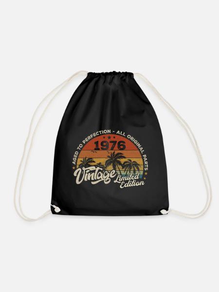 Vintage 1976 Geburtstag Retro 1976 - Turnbeutel - Schwarz