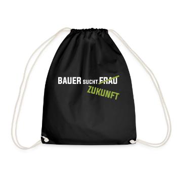 Farmer is looking for a future Farmer Farmers Demo Protest - Drawstring Bag - black - Front