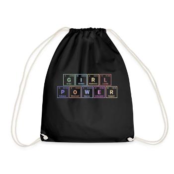 Girl power - Empowerment Elements Periodic Table - Drawstring Bag - black - Front