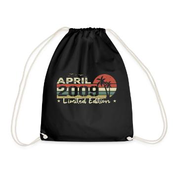 millésime de avril 15e anniversaire né 2009 vibe - Sac de sport léger - noir - Devant