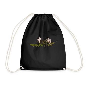 Jasmine Flower - Drawstring Bag - black - Front