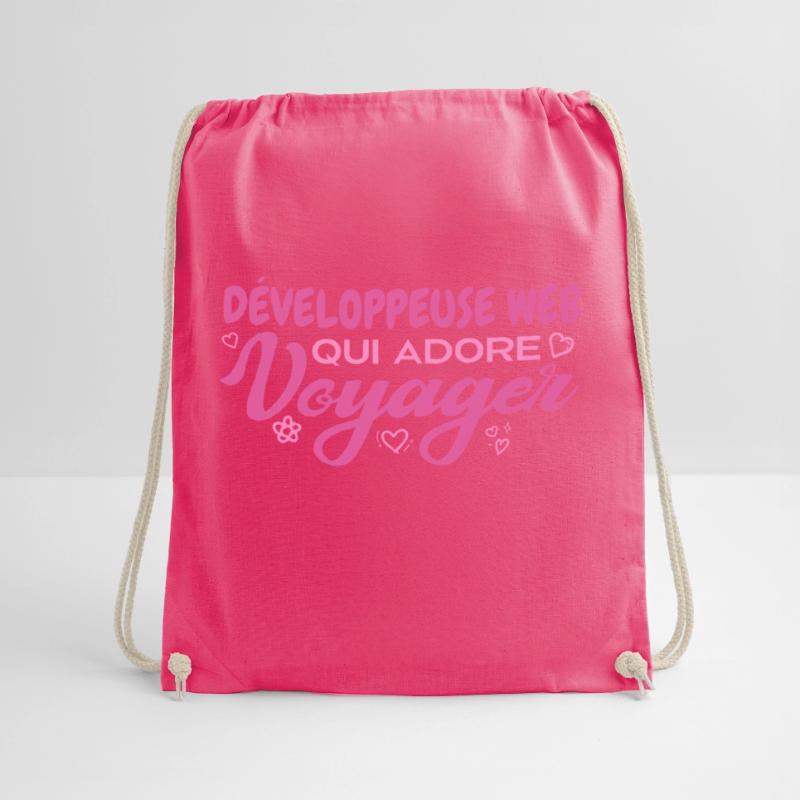 Web developer, globetrotter, travel enthusiast Drawstring Bag