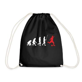 Footballer Evolution Development Retro Footballer - Drawstring Bag - black - Front