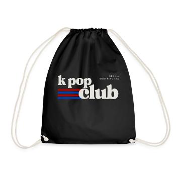 K-Pop Club (Korean Pop) - Drawstring Bag - black - Front