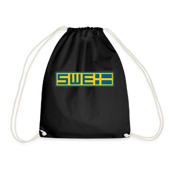 Schwedisch - Turnbeutel - Schwarz - Vorne