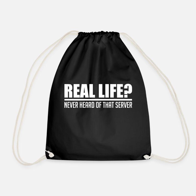 real life never heard of that server - Turnbeutel - Schwarz