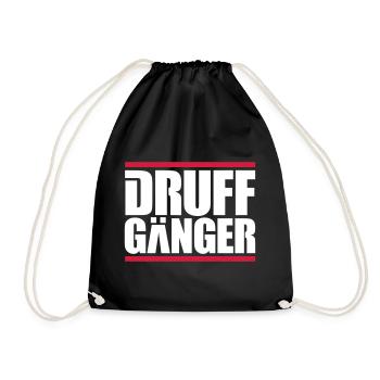 DRUFFgänger Rave Techno Festival MDMA Fun Spruch - Turnbeutel - Schwarz - Vorne
