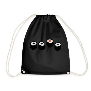 Sushi Rolls - Drawstring Bag - black - Front