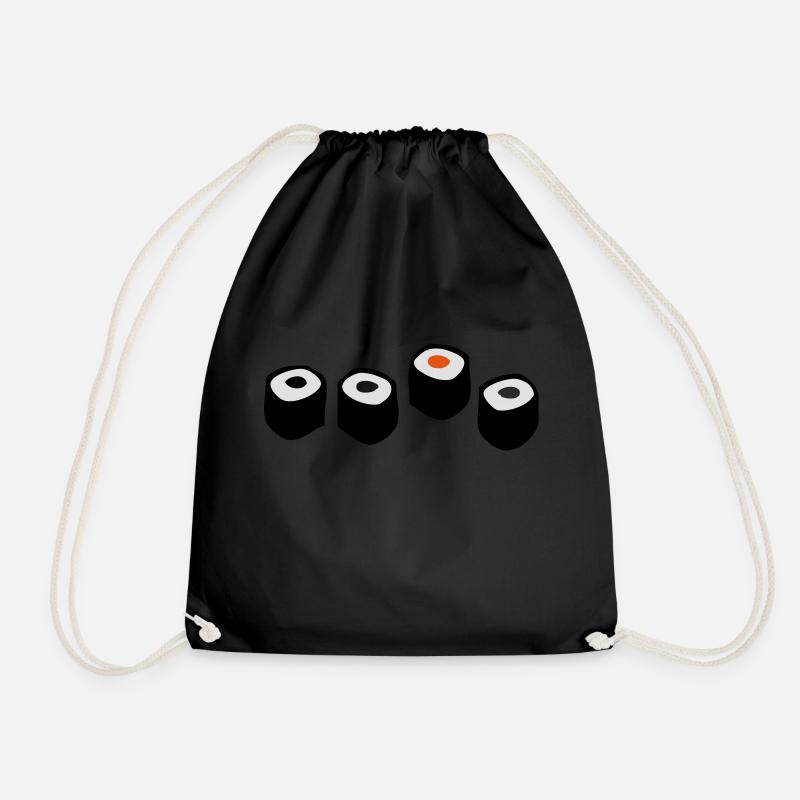 Sushi Rolls - Drawstring Bag - black