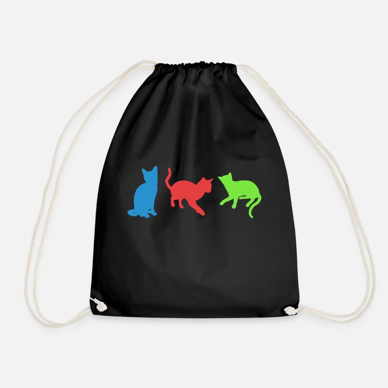 chats - Sac de sport léger - noir