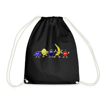Les amis des fruits - Sac de sport léger - noir - Devant