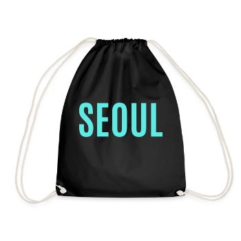 Seoul - Hauptstadt Korea - Asien - Turnbeutel - Schwarz - Vorne