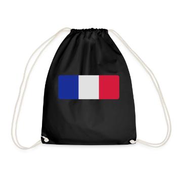 France Français Française French Frankreich - Turnbeutel - Schwarz - Vorne