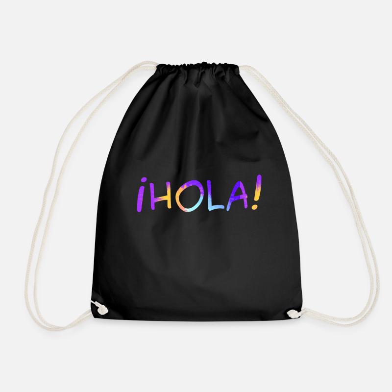 Hola mosaic - Drawstring Bag - black