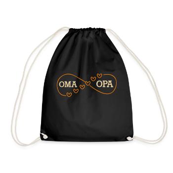 Oma und Opa in ewiger Liebe - Turnbeutel - Schwarz - Vorne
