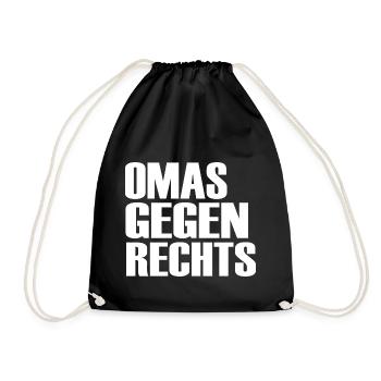 Omas gegen rechts - Turnbeutel - Schwarz - Vorne