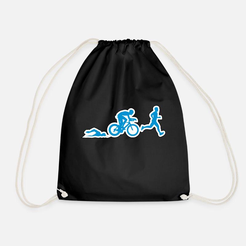 TRIATHLON Figuren man - Turnbeutel - Schwarz
