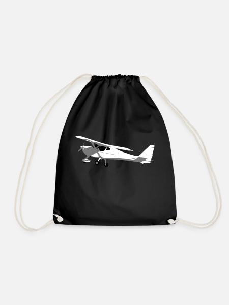 fk9 Flugzeug Pilot Flieger Ultaleichtflugzeug UL - Turnbeutel - Schwarz