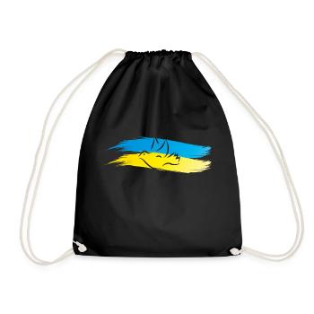 peace ukraine - Turnbeutel - Schwarz - Vorne