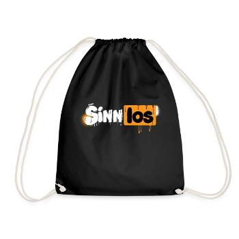 Sinnlos Statement Lettering - Turnbeutel - Schwarz - Vorne