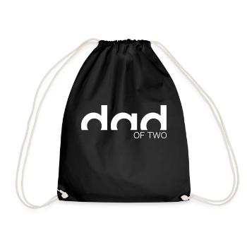 DAD OF TWO - Drawstring Bag - black - Front