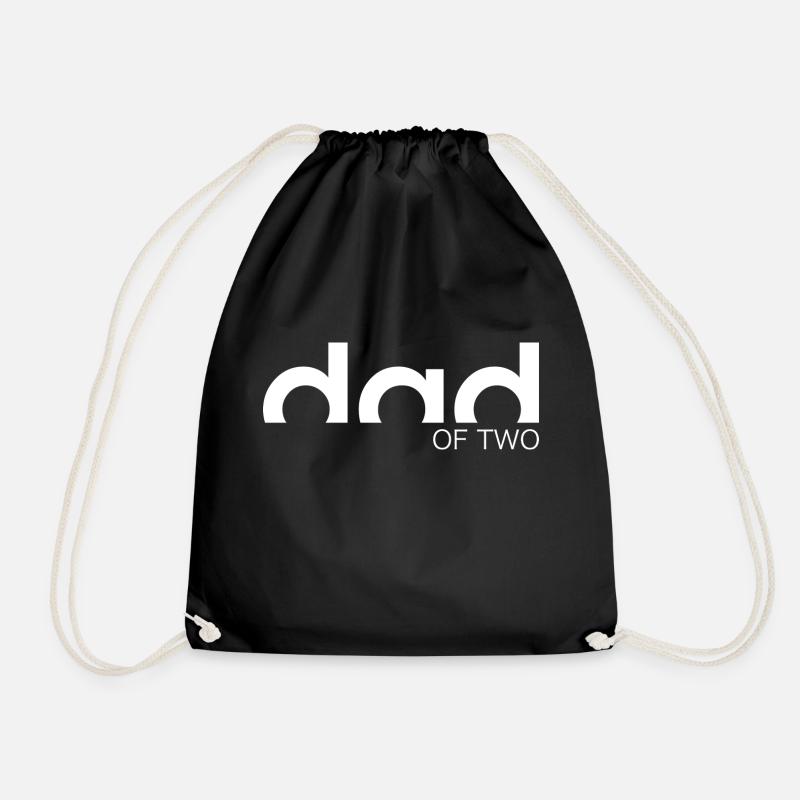 DAD OF TWO - Drawstring Bag - black