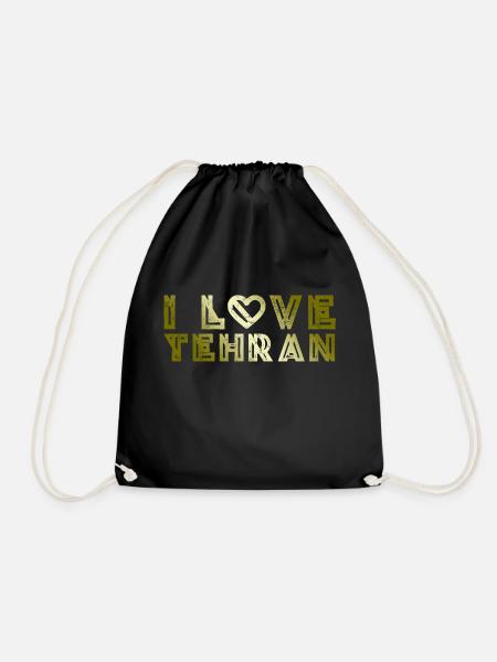 I Love Tehran - Turnbeutel - Schwarz