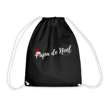 Papa de Noël cadeau papa père - Sac de sport léger - noir - Devant