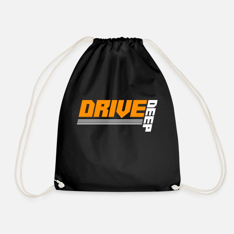 Lowered Tuning Car - Drawstring Bag - black