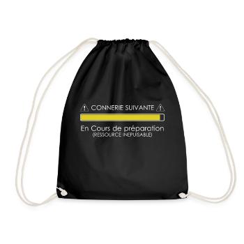 Humour Connerie suivante en Cours de préparation - Sac de sport léger - noir - Devant