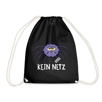 Spinne kein Netz - Turnbeutel - Schwarz - Vorne
