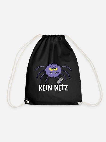 Spinne kein Netz - Turnbeutel - Schwarz