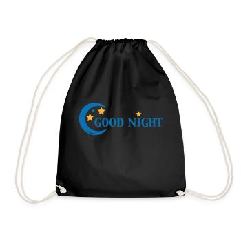 Good Night - Turnbeutel - Schwarz - Vorne