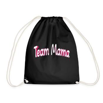 Team Mama Red - Drawstring Bag - black - Front