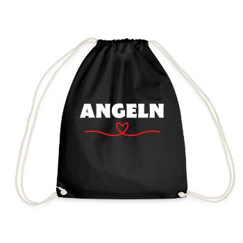Angeln - Turnbeutel - Schwarz - Vorne