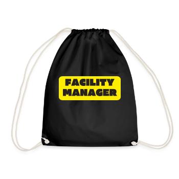 Facility Manager In-house technician Caretaker - Drawstring Bag - black - Front