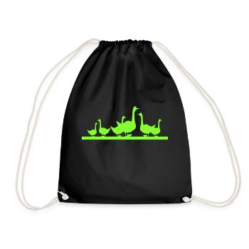 Famille des oies - Sac de sport léger - noir - Devant
