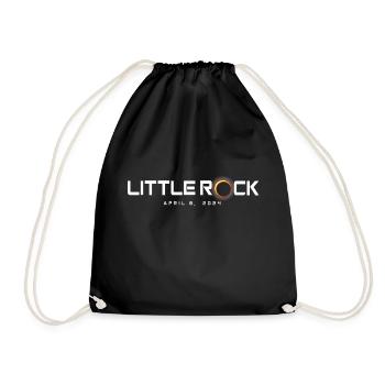 Little Rock Arkansas 2024 Eclipse Souvenir April 8 - Drawstring Bag - black - Front