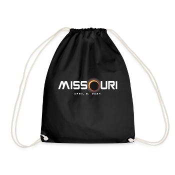 Missouri 2024 Eclipse Souvenir April 8 - Drawstring Bag - black - Front