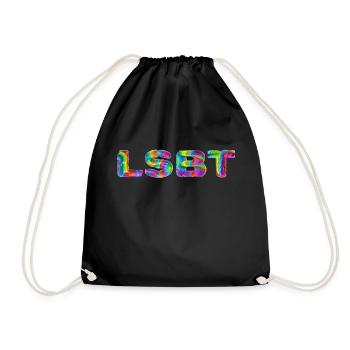 LGBT - Drawstring Bag - black - Front