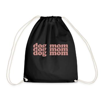 Maman chien - Sac de sport léger - noir - Devant