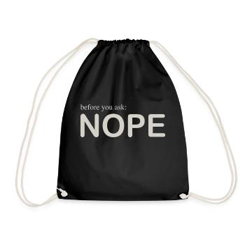 Avant de demander - Sac de sport léger - noir - Devant