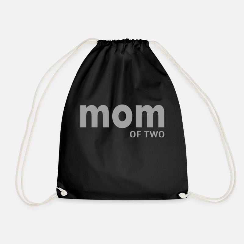 Mutter Mom of two Spruch - Turnbeutel - Schwarz