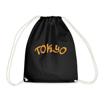 Tokyo - Japon - Japonais - Asie - Asie - Sac de sport léger - noir - Devant