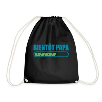 bientôt papa cadeau annonce drôle promu futur papa - Sac de sport léger - noir - Devant