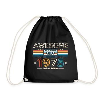 50ème Anniversaire Millésime Septembre 1975 Cassette 75 - Sac de sport léger - noir - Devant