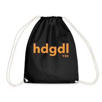 hdgdl hab dich ganz doll lieb Jahr2000 Y2K orange - Turnbeutel - Schwarz - Vorne