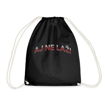 AJ NE LAŽI - Turnbeutel - Schwarz - Vorne